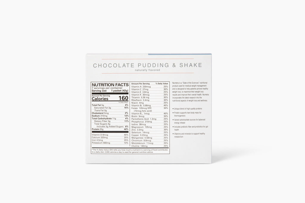 Smooth Chocolate Pudding & Shake